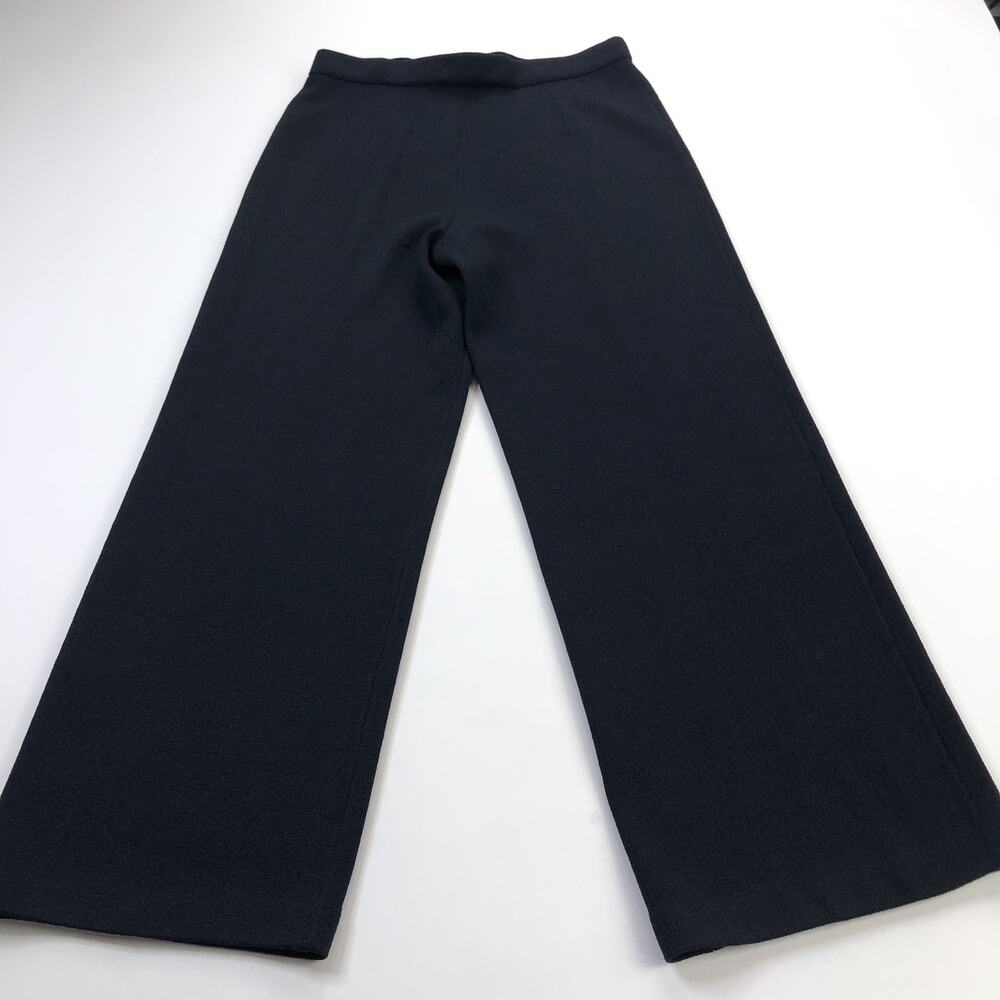 St. John Collection Santana Knit 12 (Fit 32W 28L) Wool Rayon Pants Blue